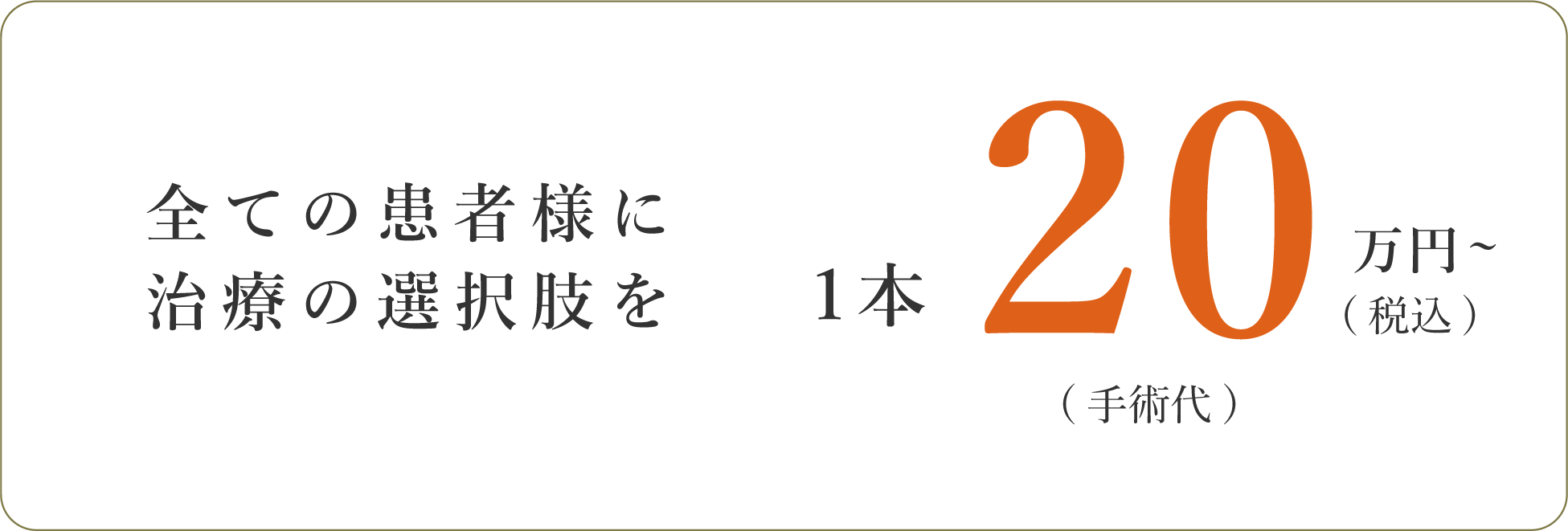 インプラント手術代20万円〜