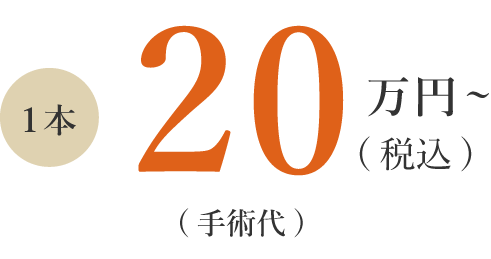 インプラント手術代20万円〜